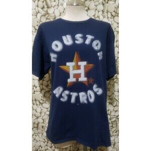 Houston Astros Shirt Size Large MLB Baseball Navy Blue Genuine Merchandise